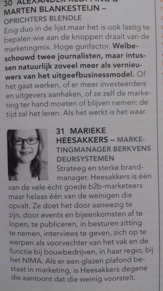 top 100 beste Marketeers van Nederland